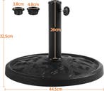 2dekans | Yaheetech Parasolvoet 44,5 × 44,5 × 32,5 cm –, Tuin en Terras, Parasols, Ophalen of Verzenden, Zo goed als nieuw