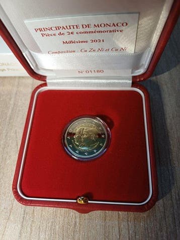 Monaco. 2 Euro 2021 10 Ans du Mariage Princier Proof