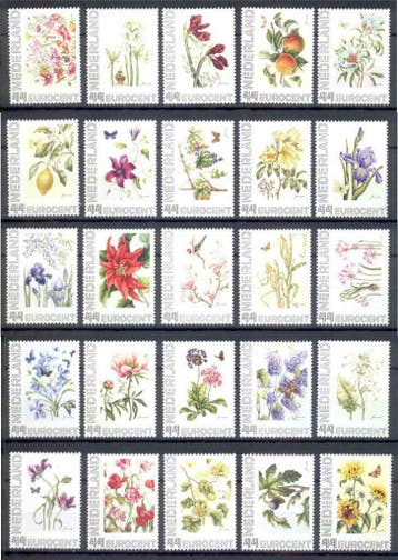 janneke brinkman bloemenpracht nominaal 1 serie of blok van4, Ophalen of Verzenden, Na 1940, Postfris