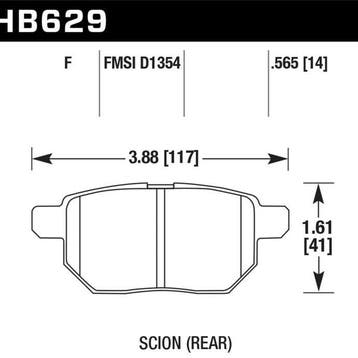 Hawk 08-15 Scion xB HPS 5.0 Rear Brake Pads, Ophalen of Verzenden, Nieuw