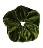 Haarelastiek Scrunchie – Basic – Velvet Stof – Mosgroen, Nieuw