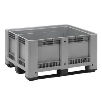 Kunststof Palletbox Grijs 1200 x 1000 x 600 mm 3 sleden -, Doe-het-zelf en Verbouw, Hout en Planken, Verzenden, Nieuw