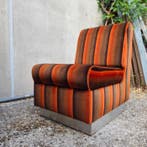 Lounge stoel - Hout, Textiel - Vintage-fauteuil uit de jaren
