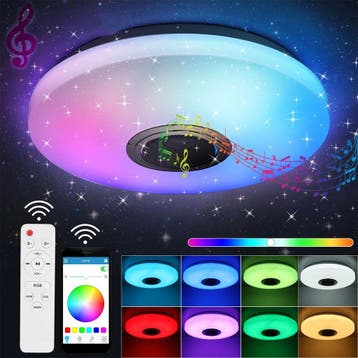 LED plafondlamp met bluetooth speaker RGB 50 cm, Verzenden, Nieuw