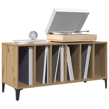 vidaXL Platenkast 100x38x48 cm bewerkt hout artisanaal, Verzenden, Nieuw