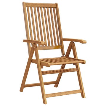 vidaXL Opklapbare stoelen, 2 stuks, massief acaciahout,, Verzenden, Nieuw, Hout