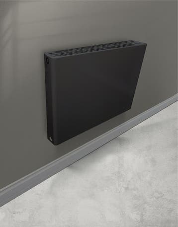 Vlakke Radiatorombouw - Mat Zwart + Radiator ECO 8 T22 600x1, Ophalen of Verzenden, Nieuw, Radiator, Hoog rendement (Hr)