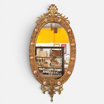 Spiegel- ovalvormig - Keramiek, Legering - Lodewijk XVI, Antiek en Kunst
