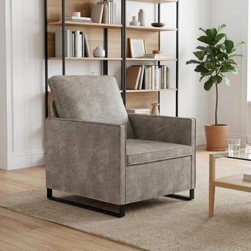 vidaXL Fauteuil Lichtgrijs 70 x 81 x 82 cm Faux Suède Stof, Huis en Inrichting, Eenpersoons, Verzenden, Nieuw, Minder dan 150 cm