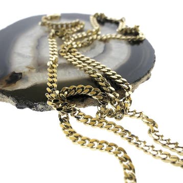 8 karaat gourmetschakel ketting, Ophalen of Verzenden, Gebruikt, Geel, Goud