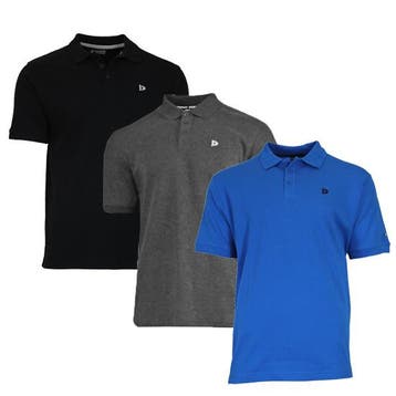 Donnay Donnay Heren - 3-Pack - Polo shirt Noah - Zwart /, Verzenden, Nieuw