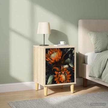 vidaXL Nachtkastje LOCHEM 2 st Sonoma Eiken 36 x 33 x 50 cm, Minder dan 45 cm, Verzenden, Nieuw, Minder dan 55 cm