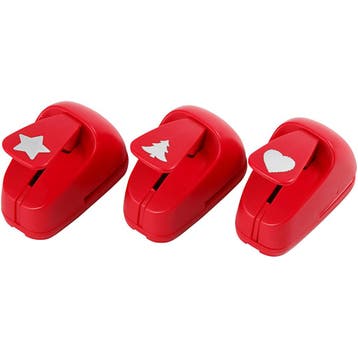 Ponsen, ster, hart, kerstboom, afm 16 mm, rood, 1 set, Hobby en Vrije tijd, Nieuw