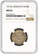 Duitsland, keizerrijk 1 Mark 1914 - NGC MS63 (Muldenhütten), Postzegels en Munten