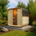 Vierkante Barrelsauna Nolvik - Incl. Toebehoren - 120x185x19, Verzenden, Nieuw