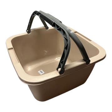Afwasbak – Vierkante Afwasteil – 18,5 Liter – Beige – Met, Ophalen of Verzenden