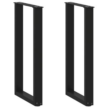 vidaXL Console tafelpoten 2 st U-vormig 38x(72-73) cm staal, Huis en Inrichting, Tafelonderdelen, Verzenden, Nieuw