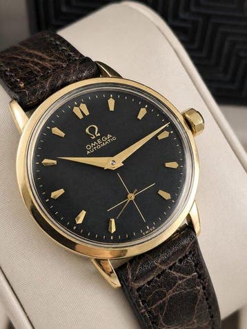 Omega - Ref.F6212 - Cal.344 - 14K GF - Black Dial & 14KGF, Nieuw