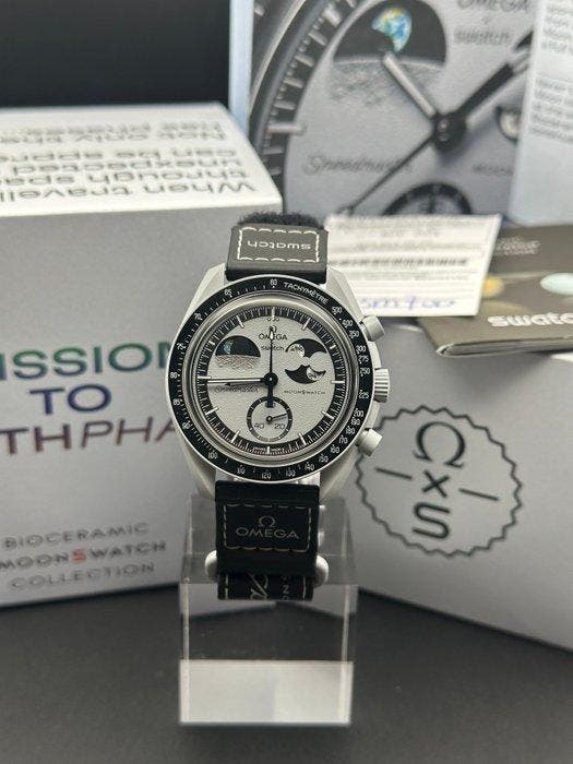 Omega x Swatch - Moonswatch Mission to Earthphase - Zonder, Sieraden, Tassen en Uiterlijk, Horloges | Heren