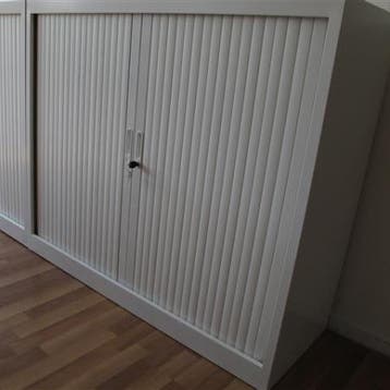 (MDK-103209) Kwadrant roldeurkast wit, 105 cm hoog NIEUW, Huis en Inrichting, Ophalen of Verzenden, Nieuw