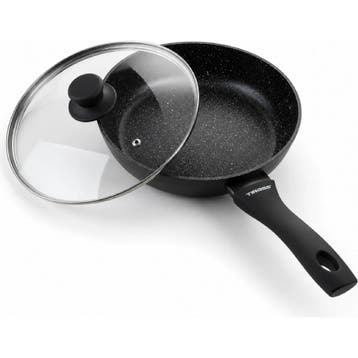 TIROSS Granieten koekenpan 26 cm met GREBLON laag en deksel, Ophalen of Verzenden, Nieuw
