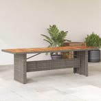vidaXL Tuintafel met acaciahouten blad 240x90x75 cm poly, Tuin en Terras, Tuintafels, Verzenden, Nieuw