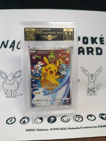 Pokémon - 1 Graded card - Pikachu 001/S-P Promo card, Foil,, Nieuw