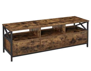 Industrieel TV-meubel 147 cm – Hout en Staal met 3 Lades, Huis en Inrichting, Kasten | Televisiemeubels, Verzenden, Nieuw