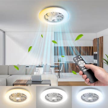 Plafondventilator met verlichting - Plafondlamp met ventilat, Verzenden, Zo goed als nieuw