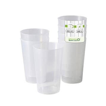 GGM Gastro | (60 stuks) Herbruikbare beker - 300ml - Ø 77mm, Verzenden, Nieuw