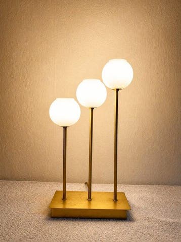 Honsel Leuchten - Tafellamp - Messing, Glas