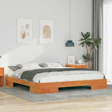vidaXL Bedframe Bruin 200 x 200 cm, Bruin, Verzenden, Hout, Nieuw