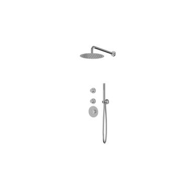 Thermostatische inbouw regendouche chroom drie-knops onder, Verzenden, Nieuw