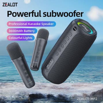 Zealot MP2 Draagbare Karaoke Bluetooth Speaker met 2 Draadlo, Verzenden, Nieuw