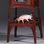 Uitzonderlijke Etagere met vitrinekastje Hollands ca 1890 no, Ophalen of Verzenden