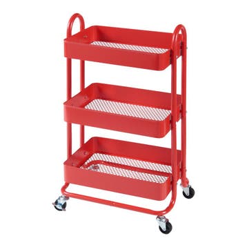 Keukentrolley Pyhäntä met 3 manden 78,5x46x35 cm rood [en.ca, Verzenden