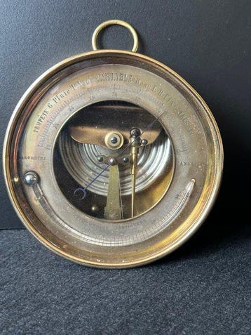 1870 Dubois & Casse Aneroid barometer - Koper - Thermometer