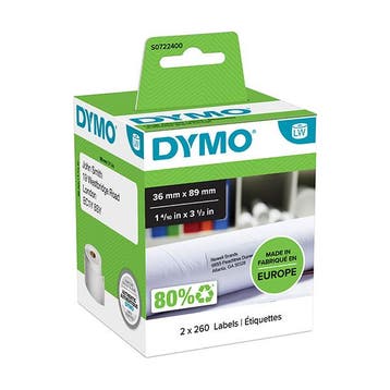 Dymo S0722400 / 99012 brede adresetiketten 2 rollen, Verzenden, Nieuw, Dymo