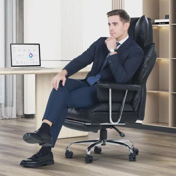 Ergonomische bureaustoel met uitschuifbare voetensteun en ho, Verzenden, Nieuw