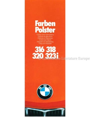 1978 BMW 3 SERIE KLEUREN EN BEKLEDING BROCHURE, Boeken, Nieuw, BMW, Author