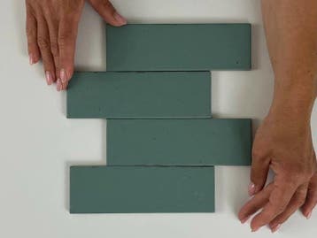 Vloertegel/Wandtegel Groen 6x18,6cm (Muurtegels), Keramiek, Nieuw, Minder dan 20 cm, 10 m² of meer