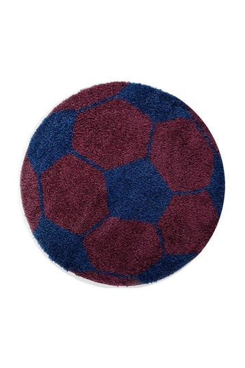 Rond Kindervloerkleed | Fun | Navy | 120x120 cm, Verzenden, Nieuw