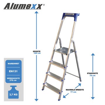 Alumexx ECO huishoudtrap, Doe-het-zelf en Verbouw, Ladders en Trappen, Verzenden, Nieuw