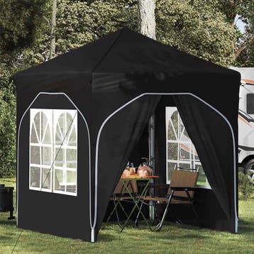 vidaXL Pop-up partytent 192 x 192 x 245 cm Zwart, Verzenden, Nieuw, Partytent