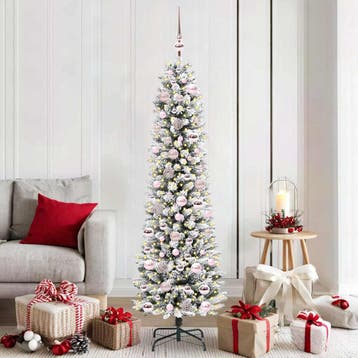 vidaXL Kunstkerstboom Wit 180 cm PVC en Metaal en Plastic, Verzenden, Nieuw