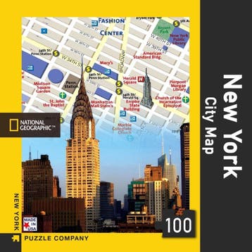 New York city map Mini 100 piece jigsaw puzzle, Verzenden, Nieuw