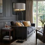 Landelijke Vloerlamp Verona Zwart - Ø15cm - Hoogte 161cm, Nieuw, Ophalen of Verzenden, Landelijk, Metaal