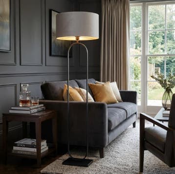 Landelijke Vloerlamp Verona Zwart - Ø15cm - Hoogte 161cm, Nieuw, Ophalen of Verzenden, Landelijk, Metaal