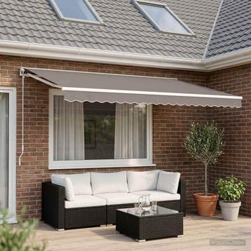 vidaXL Vervangende volant voor 6 m Lichtgrijs Polyester, Verzenden, Nieuw
