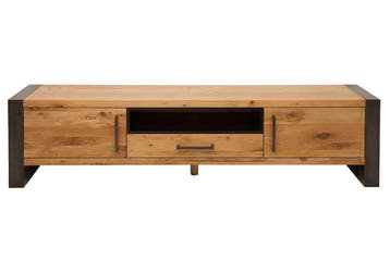Massief tv-meubel THOR 200cm wild eiken geolied lowboard in, Ophalen of Verzenden, Nieuw